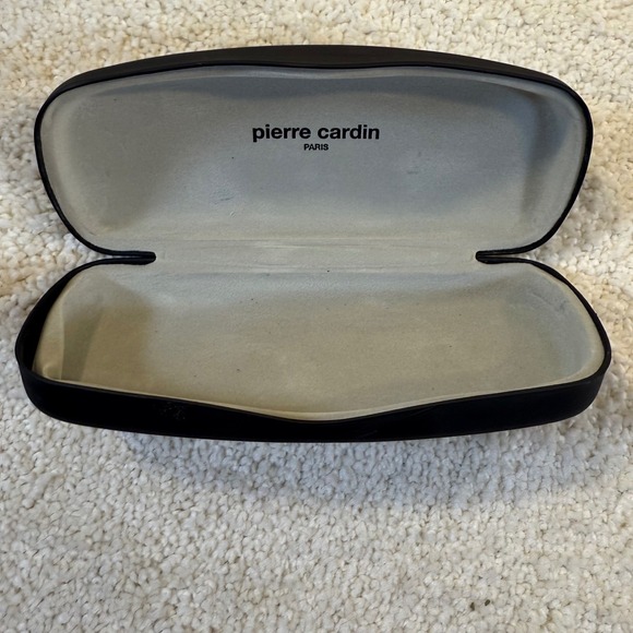 Pierre Cardin Black Hard Shell Eyeglasses Case Paris Logo - Picture 2 of 6